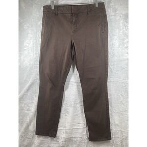 LEVEL 99 Straight Leg Brown Pants Woman's Size 30 RN#99299 EUC